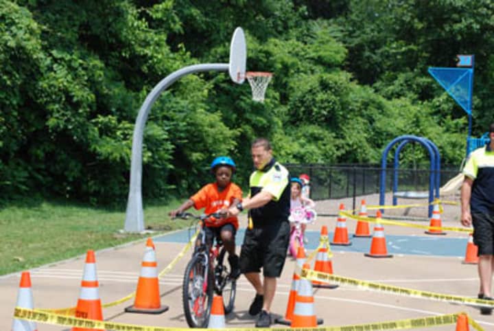 Tuckahoe police at a previous Community Day benefitting local children.