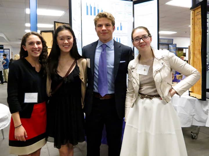 Seniors at John Jay High School showcased science research at a science symposium. 