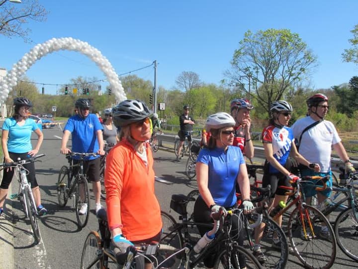 Bicyclists gathered for the first Bicycle Sunday of the year.