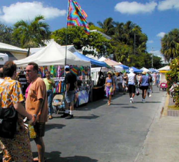 New Rochelle&#x27;s street fair always features numerous vendors.