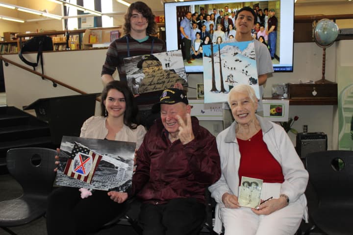 A group of Ossining High School students recently created artwork as part of the third annual Living History Veterans Project.