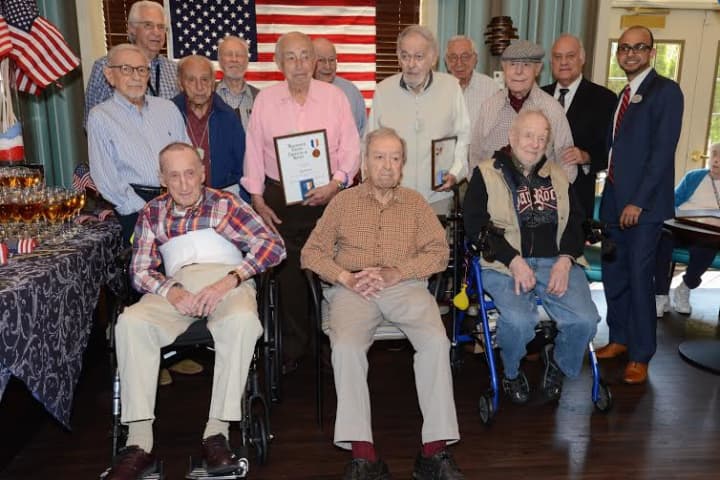 The Bristal at White Plains honored 13 of its residents who are veterans of the Second World War.
