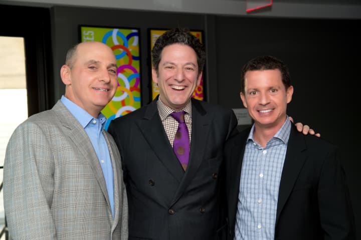 From left, Adam R. Rose, John Pizzarelli and Peter R. McQuillan at the &quot;Swinging with Sinatra&quot; event at the Jacob Burns Film Center on May 6 in Pleasantville.