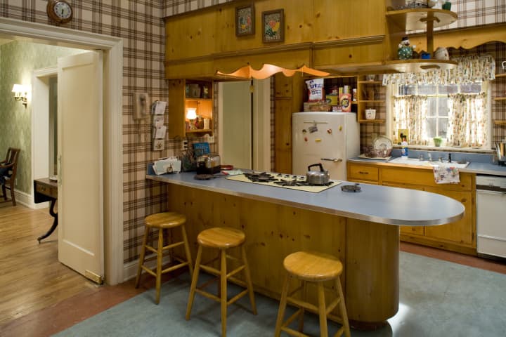 A replica of the Draper&#x27;s Ossining kitchen from the AMC show, &quot;Mad Men.&quot;