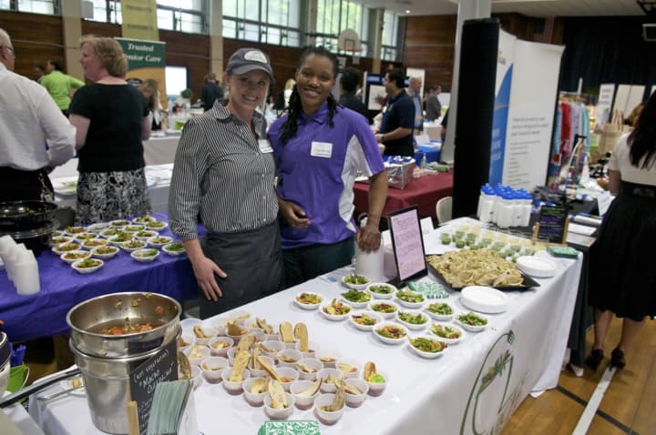 The Greenwich Salad Company&#x27;s booth at the Greenwich Chamber&#x27;s Business &amp; Culinary Showcase.