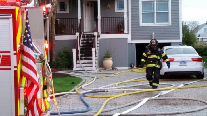 Firefighters used a number of houses to contain the blaze to the area under the house. 