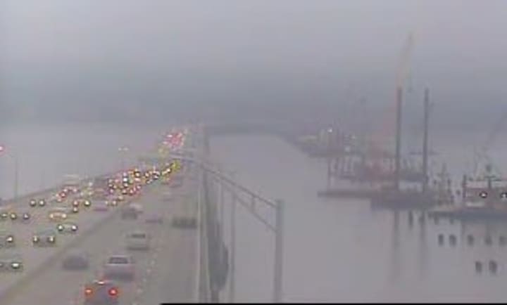 A look at conditions on the Tappan Zee Bridge on Tuesday.