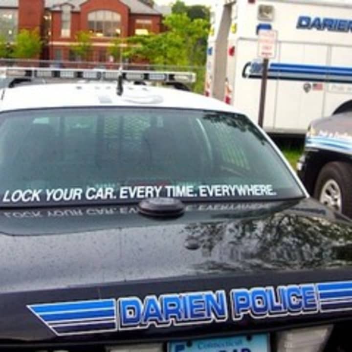 Darien police said a car that was left unlocked with the keys inside was stolen from a driveway on Rainbow Circle.