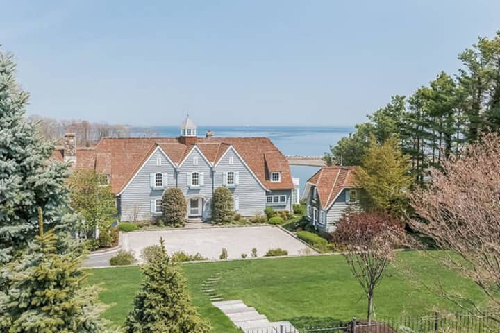 The home at 141 Long Neck Point Road in Darien recently came on the market.