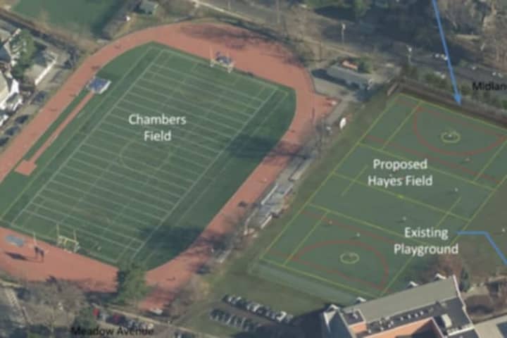 The proposed reorientation at Hayes Field has been approved by voters in Bronxville. 