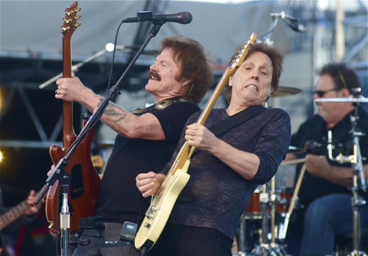 The Doobie Brothers perform on the main stage at the Greenwich Town Party.