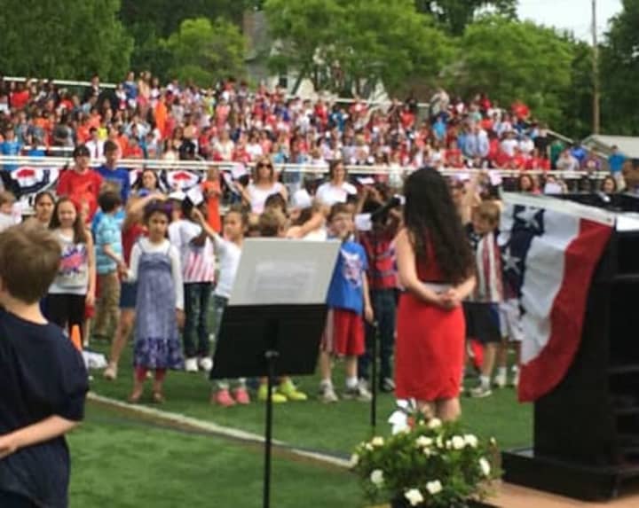 A scene from a previous year&#x27;s Tuckahoe High School Memorial Day ceremony.