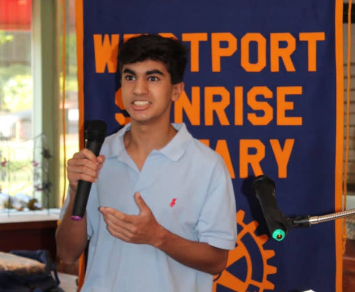 Staples High School junior Arun Soni as the only Connecticut high school student to be named a finalist in the Siemens Competition for Math and Science. 