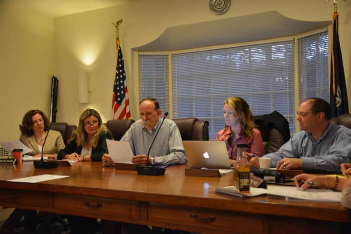 The Pound Ridge Town Board at a recent meeting.