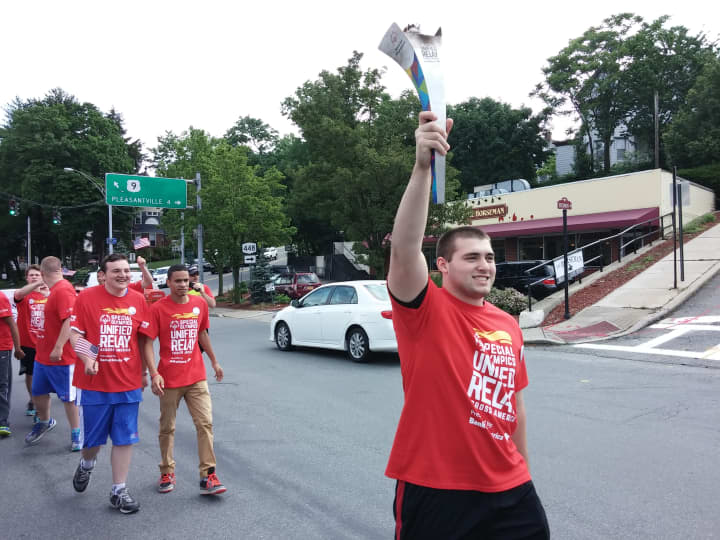 The Special Olympics Unified Relay Across America made its way through Tarrytown and Sleepy Hollow on Wednesday.
