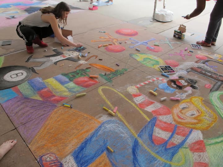 Chalk artists will compete on June 27 at Cross County Shopping Center.