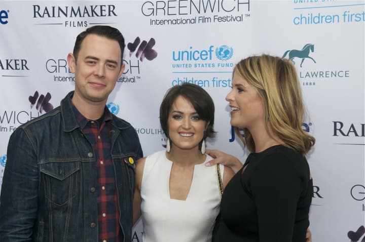 Director Colin Hanks, GIFF founder Wendy Stapleton Reyes and Jenna Bush Hager at the Greenwich International Film Festival Opening Night Screening of &quot;All Things Must Pass,&quot; presented by U.S. Trust.