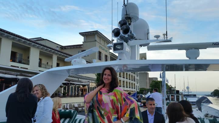 The VIP/celebrity gifting suite at this years Greenwich International Film Festival is on a yacht docked at the Delmar. 
