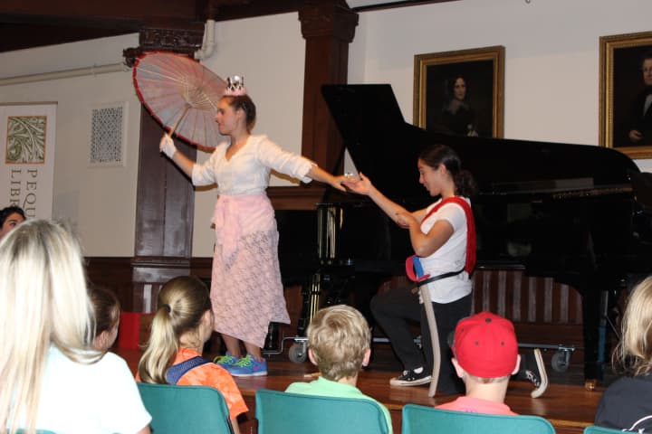 The Apprentice Company from &quot;Shakespeare on the Sound&quot; leads a 2014 kid-friendly workshop in the Auditorium/Concert Hall at Pequot Library.