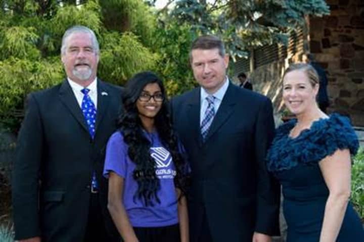 Curtis Brian Skanes, the 2015 Humanitarian of the Year; Nethmi DeSilva, 2015 Youth of the Year; R. Todd Rockefeller, BGCNW president; and Alyzza Ozer, BGCNW CEO. 