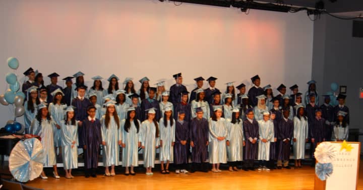 The International Studies School 30 community of Yonkers recently honored its graduating eighth-graders at an awards ceremony at Sarah Lawrence College.