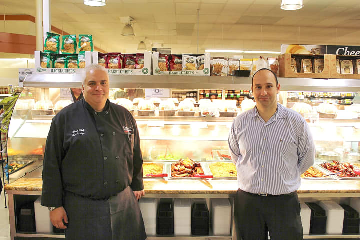 Joe Roscigno, head chef and bakery supervisor,  with Al Menzer, cheese and appetizer director.