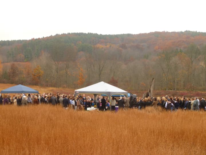 More than 300 people attended the ceremony Wednesday to celebrate the life of Deborah Healy-Seidlitz of Pound Ridge.
