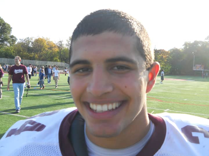 Michael Amicucci&#x27;s 9-yard touchdown run was the decisive score in Harrison&#x27;s 31-24 victory Thursday against Poughkeepie in a Section 1 Class A Football Championship first-round game.