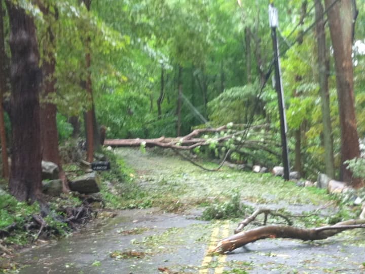 Damage done last year on Eastwoods Road by Hurricane Irene