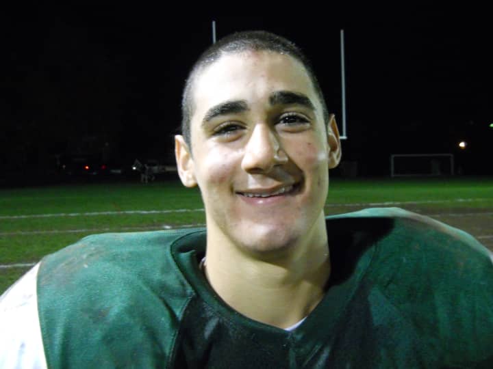 Anthony Godino completed 12 of 15 passes for 147 yards and two touchdowns in the first half of Pleasantville&#x27;s 16-14 win over Nanuet in a Section 1 Class B Football Championship semifinal Friday.