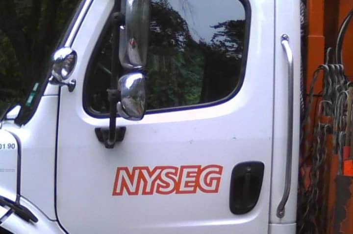 NYSEG says nearly half of its Pound Ridge customers have lost power thanks to Hurricane Sandy.