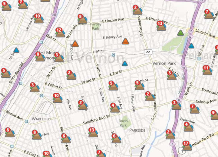 Roughly half of all Mount Vernon customers were without power Tuesday morning.