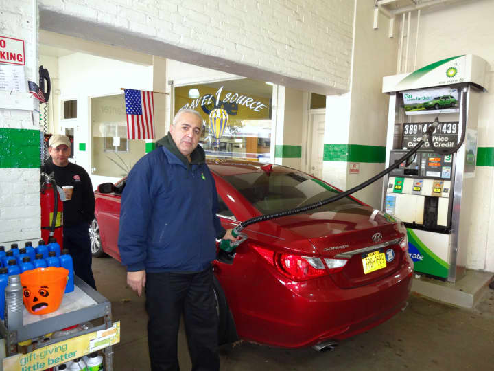 Some motorists waited in line for more than 10 minutes for gasoline in Bronxville. 