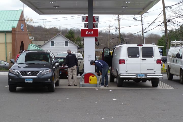 Fuel stations in Wilton were busy as customers bought gas for vehicles and generators after the storm, and as concerns about possible gas shortages began to arise. 