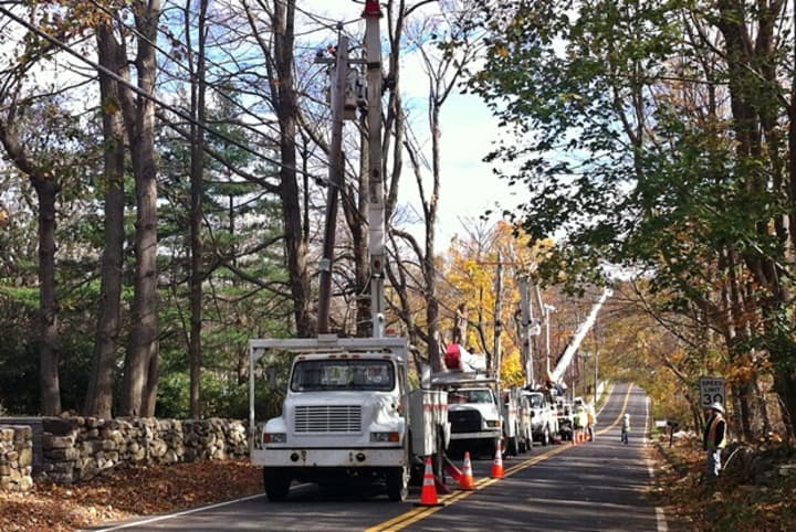 Part of Route 202 in Somers is closed for utility pole replacement.