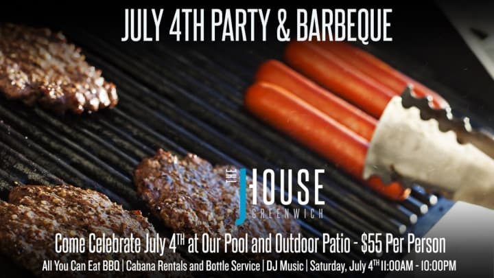 The J House Greenwich is hosting a pool party and barbecue July 4. 