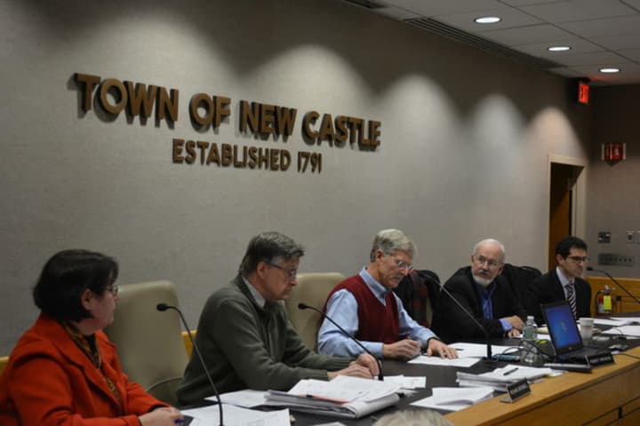 The New Castle Planning Board, pictured at a previous meeting.