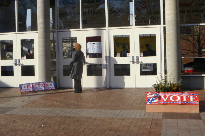 Voters head to the polls Tuesday in Greenwich.