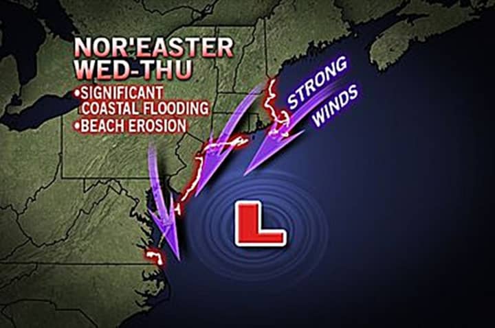 The nor&#x27;easter predicted to hit Fairfield County is likely to start Wednesday morning and end Thursday evening. 
