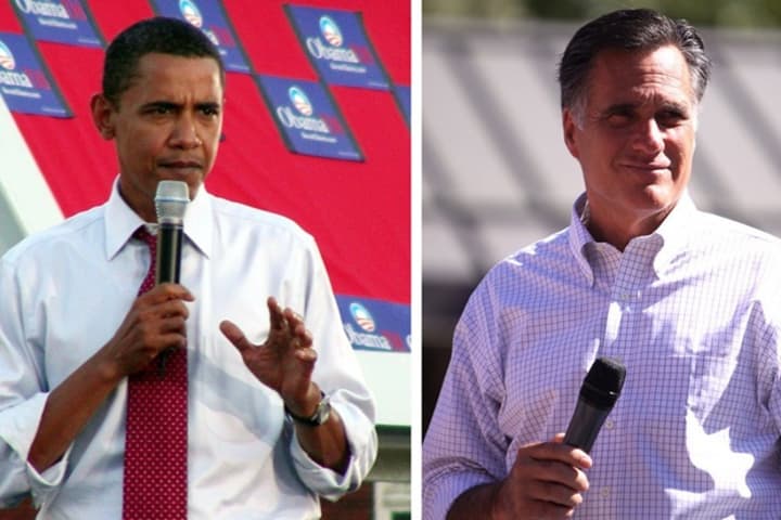Gov. Mitt Romney, right, was the choice for Wilton voters in Tuesday&#x27;s election. Romney beat President Barack Obama by more than 900 votes in town. 