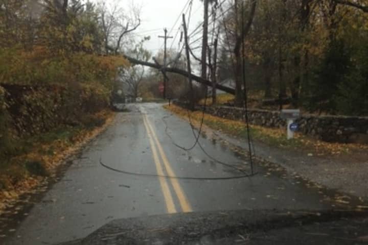 After Hurricane Sandy, power lines fell near Succabone Road and Baldwin Road in Bedford Corners.