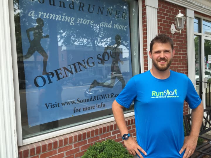 Preston Ranton, general manager of Soundrunner, poses outside of his new store. Soundrunner is scheduled to open its Fairfield location in August.