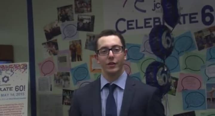 Scarsdale senior Max Marienberg hosting his &quot;mini documentary&quot; on the JCC of Mid-Westchester.