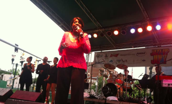 Gloria Gaynor performs at the Jazz-Up July concert series Wednesday.