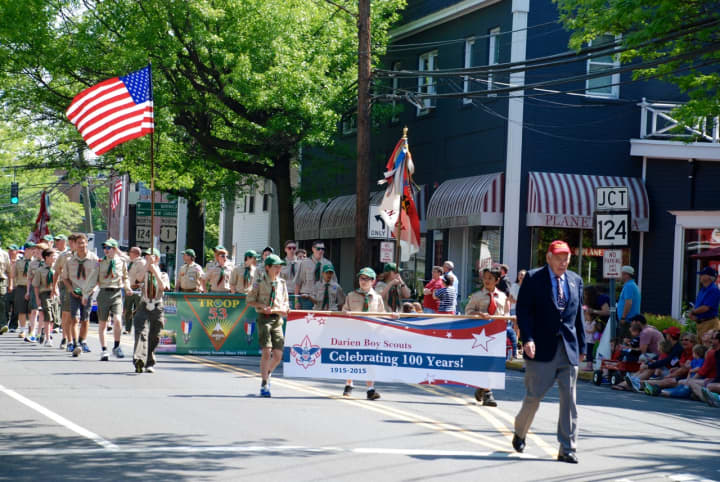 The Memorial Day Parade led by Assistant District Commissioner Chick Scribner.
