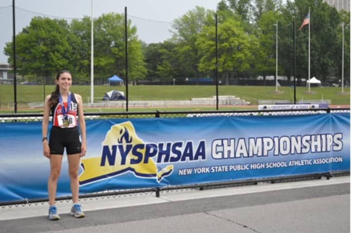 Briarcliff High School junior Caroline Pennacchio won the 3,000-meter race at the New York State Championship.