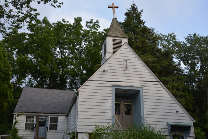 Antioch Baptist Church&#x27;s old church building, which is located along Railroad Avenue in Bedford Hills.