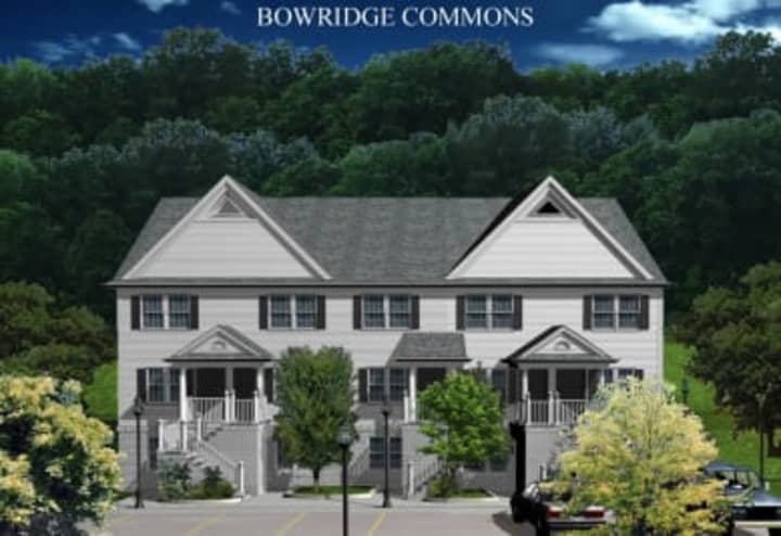 A village meeting Tuesday discussed Bowridge Commons, a proposed affordable housing project at 80 Bowman Avenue in Rye Brook, shown in a rendering.
