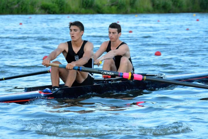 Saugatuck Rowing Clubs Oliver Bub (L) and Lucas Manning were named to the U.S. team for the World Rowing Junior championships in August. Both boys reside in Westport and attend Staples High School.
