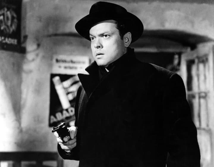 Orson Welles in Carol Reeds &#x27;The Third Man&#x27; (1949).